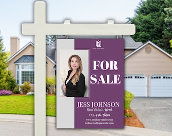Real Estate For Sale Sign, Real Estate Yard Sign , Realtor Marketing , For Sale Template,