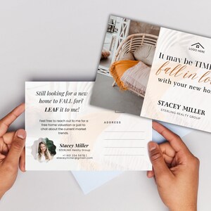 Real Estate Fall Postcard Template , Thanksgiving, Realtor Marketing ...