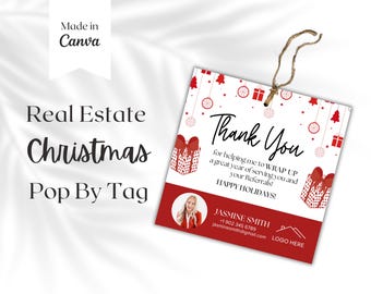 Merry Christmas Gift Tag Holiday Realtor Marketing Templates