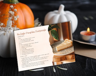 Fall-inspired No Bake Pumpkin Cheesecake - Real Estate Postcard