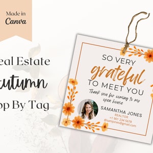 Opendeurdag Thanksgiving - cadeau klantwaardering Vastgoedmarketing herfst Bedankt-tags Branding makelaar