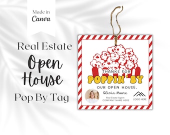 Bedankt voor Poppin' by our Open House Pop by Tag | Rode pop op tag |  Opendeurdag | Pop per tag makelaar | Pop per tag onroerend goed | Popcorn
