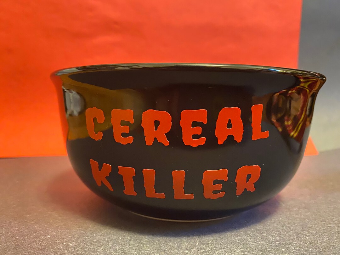 Cereal Killer Bowl// Jeffrey Dahmer/ Cereal Bowl// Spooky Etsy
