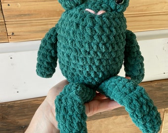 Patrón de crochet de Tucker el Sapo, patrón de crochet, peluche, rana de crochet