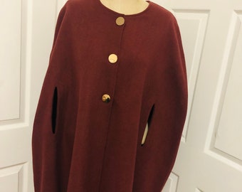maroon coat