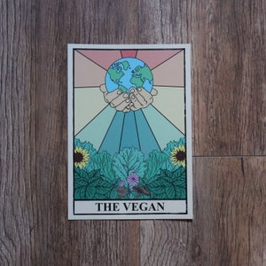 De Vegan Tarot Card Art Print