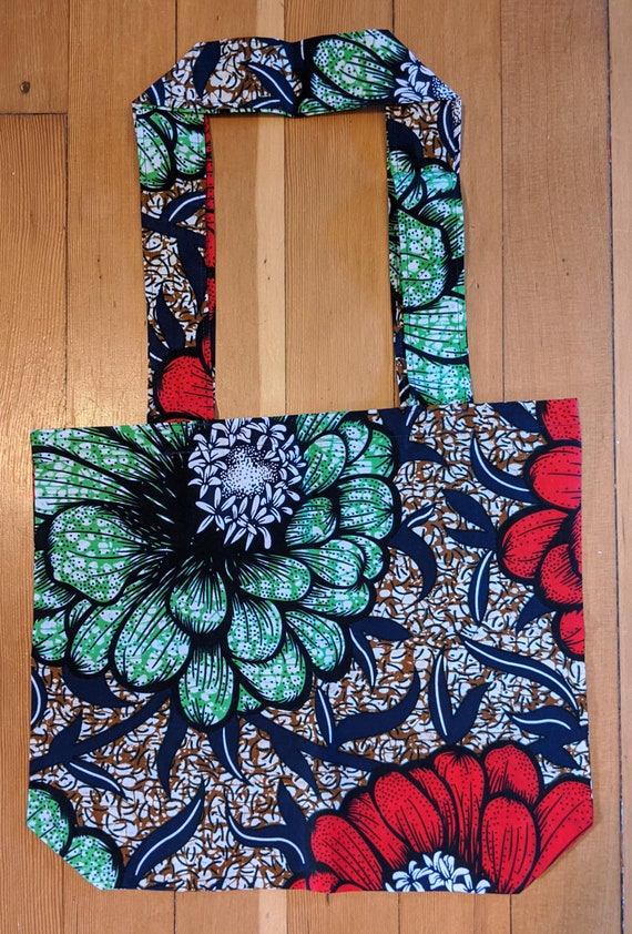 African Wax Print Cotton Shopping Bag - image 1