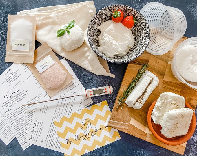 Cheese Making Kit Makes 4 Cheeses Goat Halloumi Mozzarella Ricotta UK