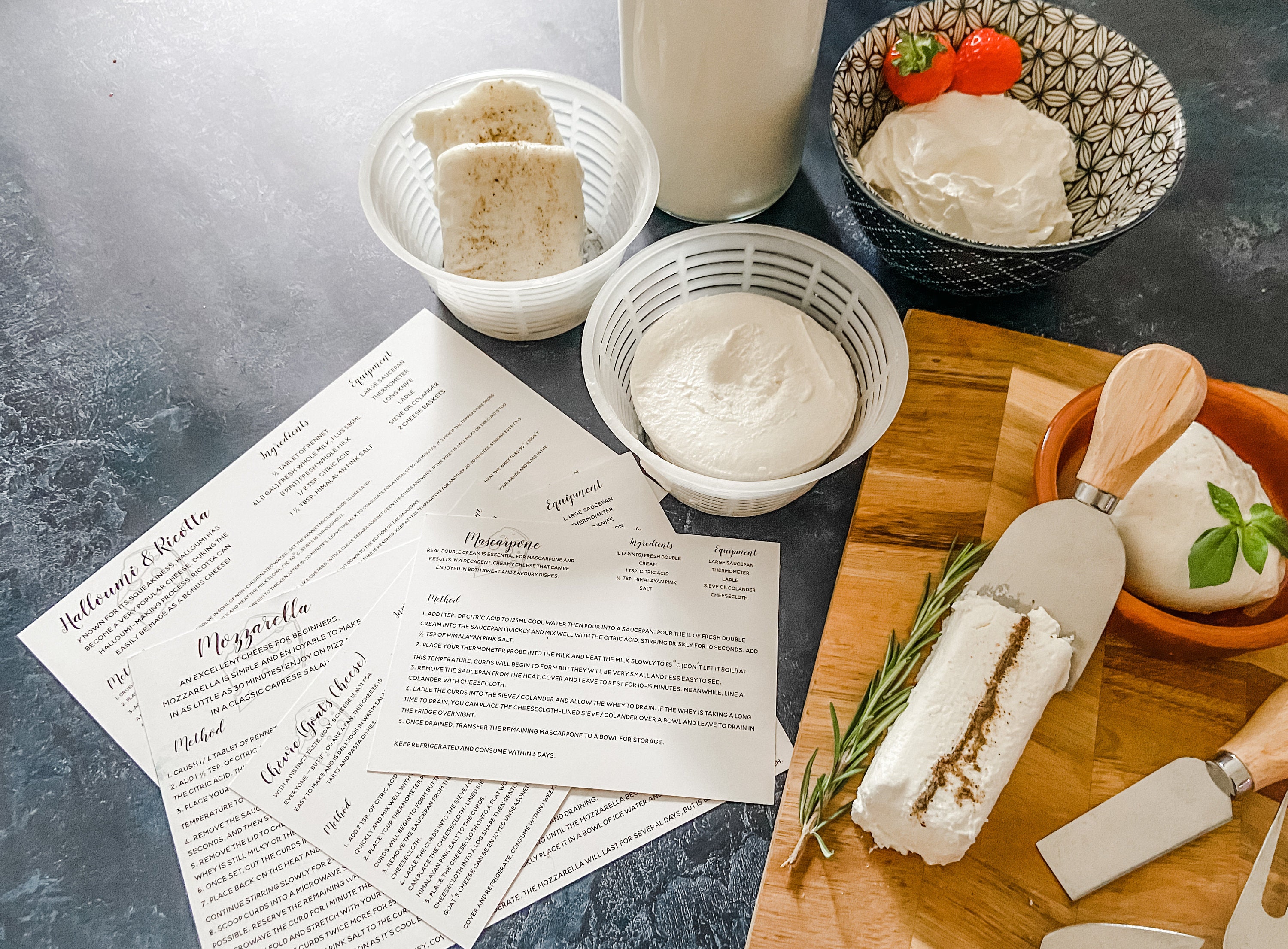 Cheesemaking at Home Food Kit Ingredients Cheesecloth Etsy UK