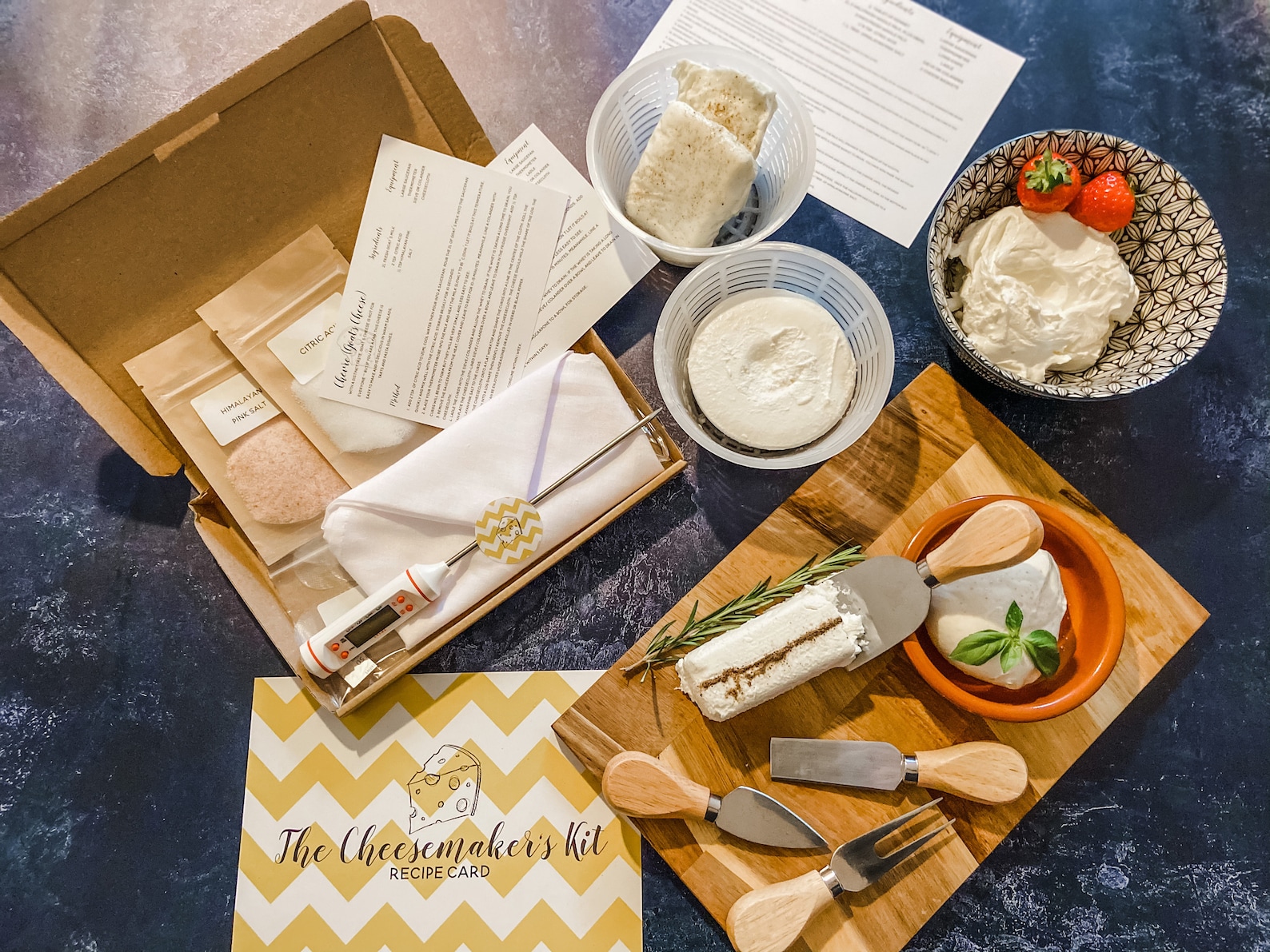 Cheesemaking at Home Food Kit Ingredients Cheesecloth Etsy UK