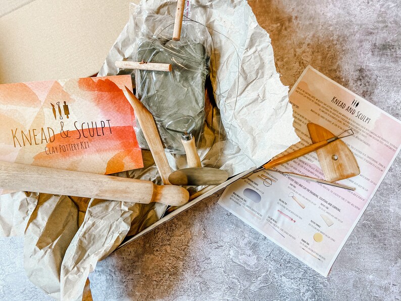 Clay Sculpting Kit Air Dry DIY Pottery Unique Gift Idea Etsy