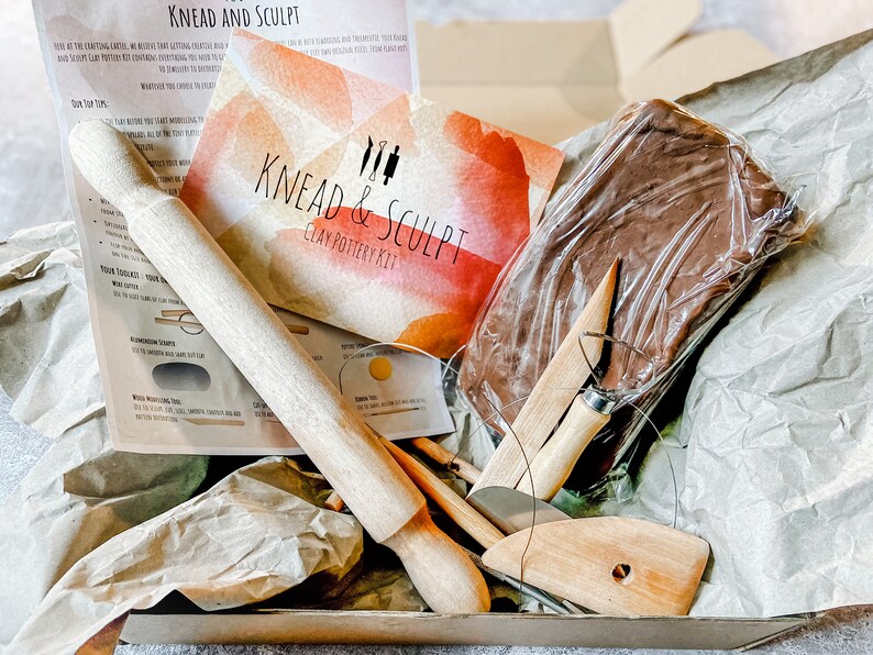 Clay Sculpting Kit Air Dry DIY Pottery Unique Gift Idea Etsy