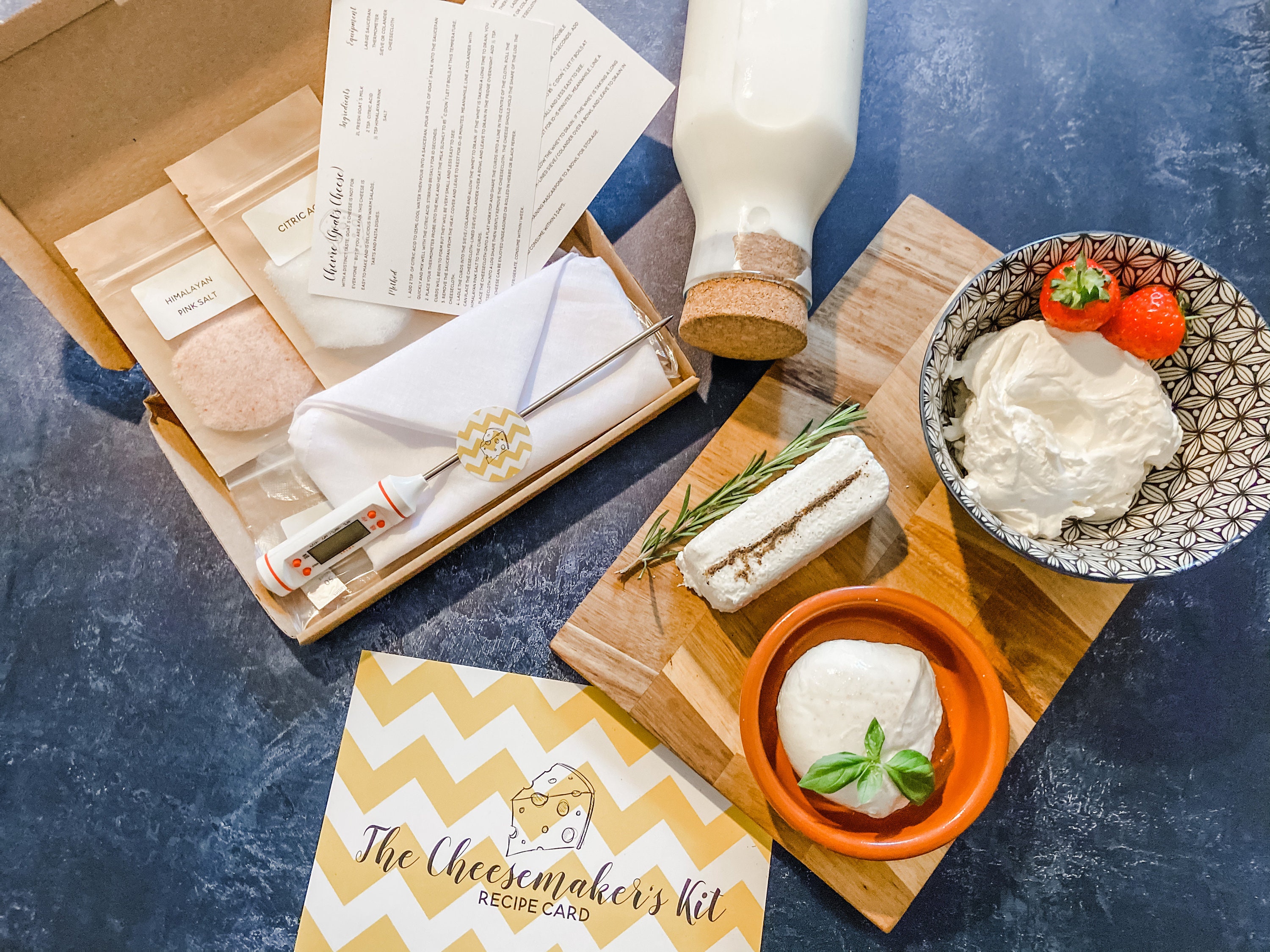 Cheesemaking at Home Food Kit Ingredients Cheesecloth Etsy UK