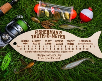 Fischers Truth-O-Meter | Lustiges Angeln Geschenk für Papa | Neuheit Weihnachten, Vatertag oder Geburtstagsgeschenk