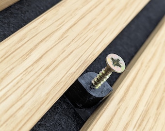 Tornillo universal con clip para paneles acústicos: soporte para estantes y gancho para cuadros (compatible con paredes de listones de madera, capacidad de 4 kg)