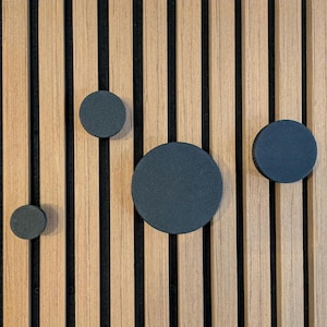 Acoustic Panel Hook – Round Wall Mount – No Drill Quick Install – Sound Panel Hanger