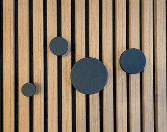 Acoustic Panel Hook – Round Wall Mount – No Drill Quick Install – Sound Panel Hanger