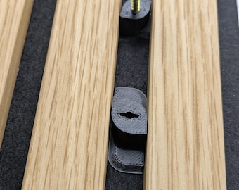 Universal Screw Clip Stud for Acoustic Panels – Wall Shelf & Picture Mount (Compatible with Wood Slat Walls, 4kg Load Capacity)