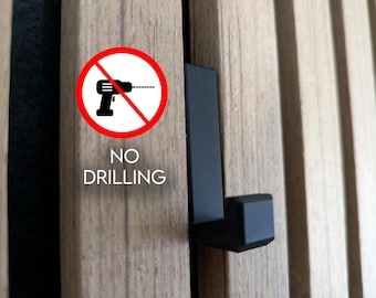 Gancho para panel acústico: instalación rápida con clic sin taladro para paredes de listones de madera