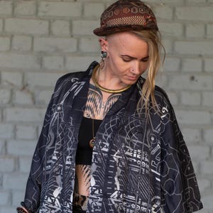 Codex Kimono – Kolekcja Siyahi - Kimono, Artystyczny szlafrok kimono, Odzież typu statement, Kimono unisex, Odzież estetyczna, ręcznie robione, edycja limitowana