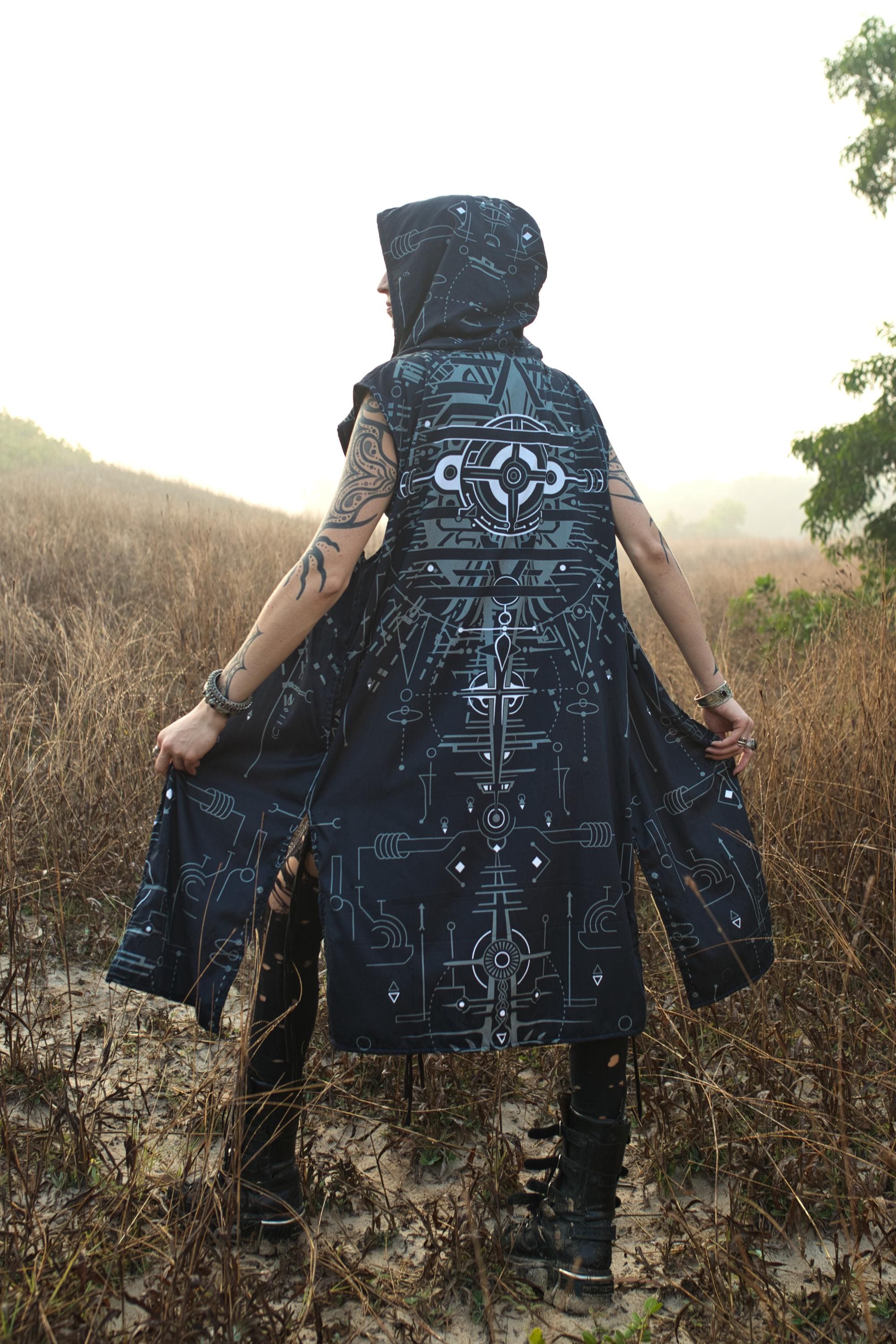 The Cloak Rome Hooded Cloak Costume Rave Adult Unisex Costume Cloches Rave Cloak