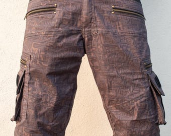 Pantalones cortos cargo Future Nomad con estampado Igama, pantalones cortos utilitarios Ripstop,