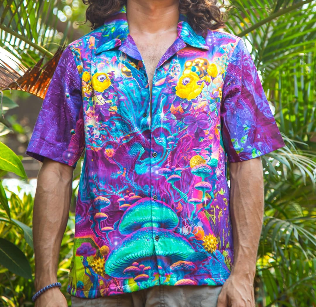 Hilltop Goa Anniversary Shirt, Psychedelic Fashion, Summer Shirt Cotton ...