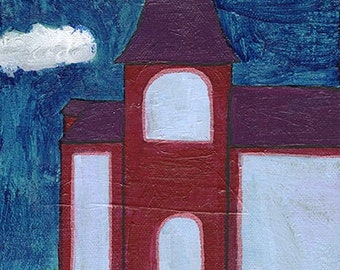 Original abstract painting, The House