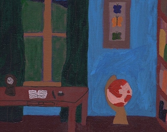 Original abstract painting, The Study