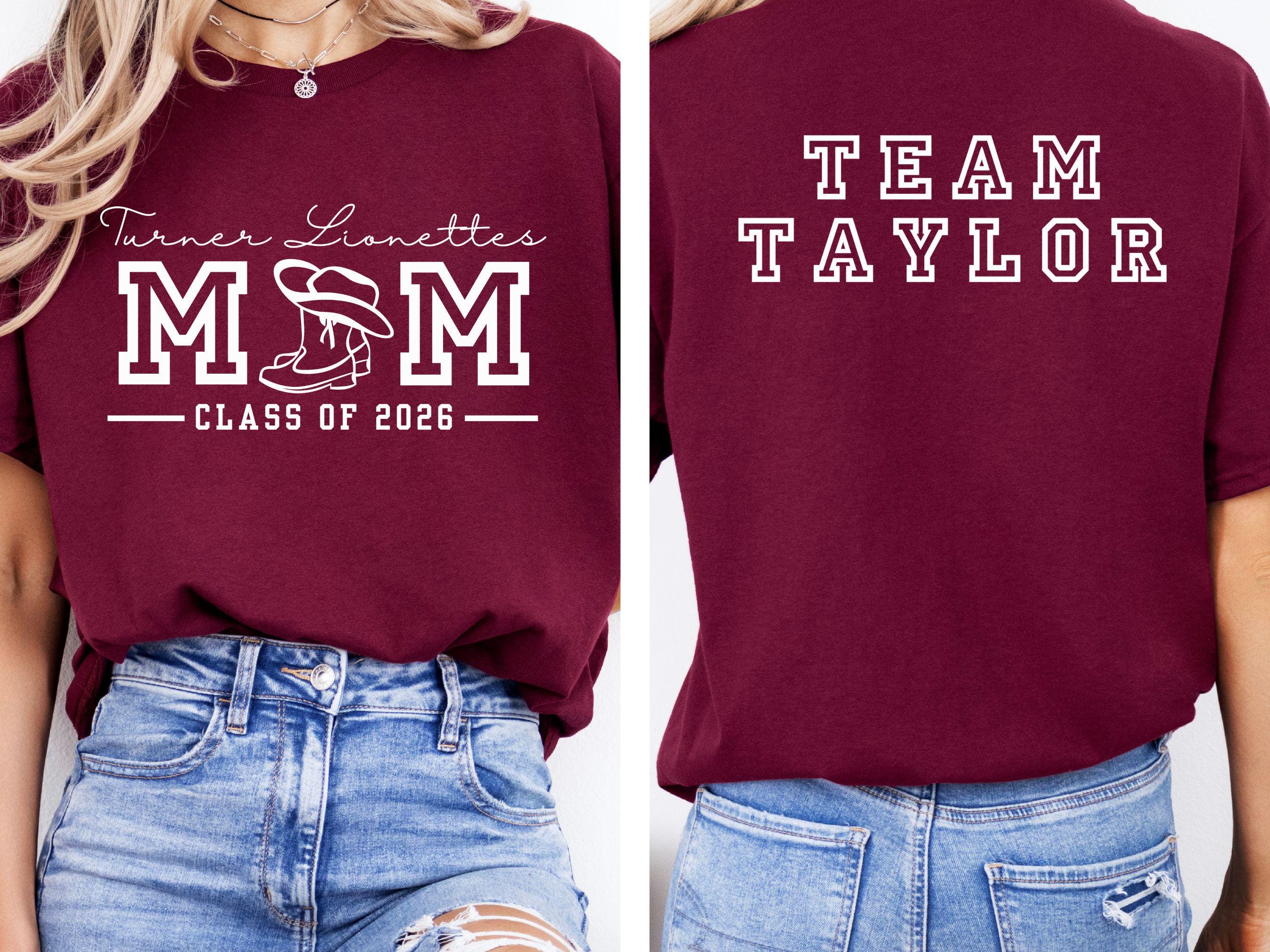 Custom Turner Lionettes  - Drill Team Shirt, Class of 2026, Front & Back Design, Drill Dancer Shirt, Drill Team Mom, Parent Dance Shirts
