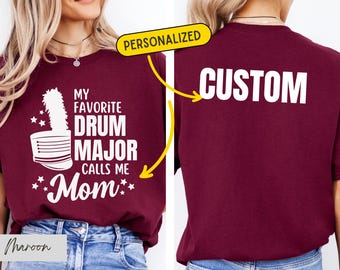 DRUM MAJOR Shirt, Custom Personalized Name, Band Mom Dad, Matching