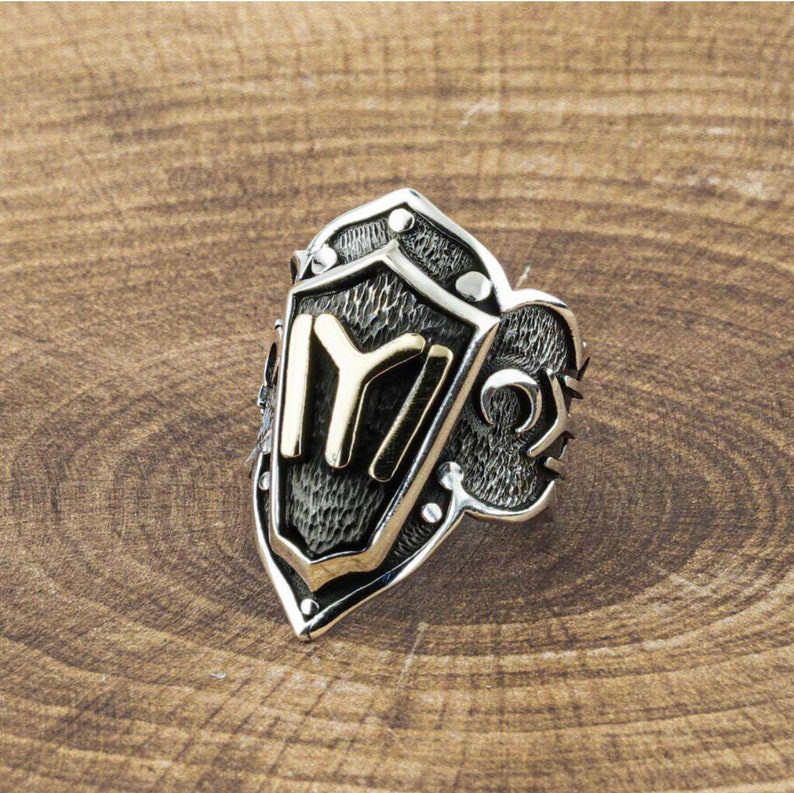 Kayi Tribe Design Sterling Silver 925 Ring Turkish Hamdmade Men Women \u0130slamic Turks Sign Kay\u0131 Boyu