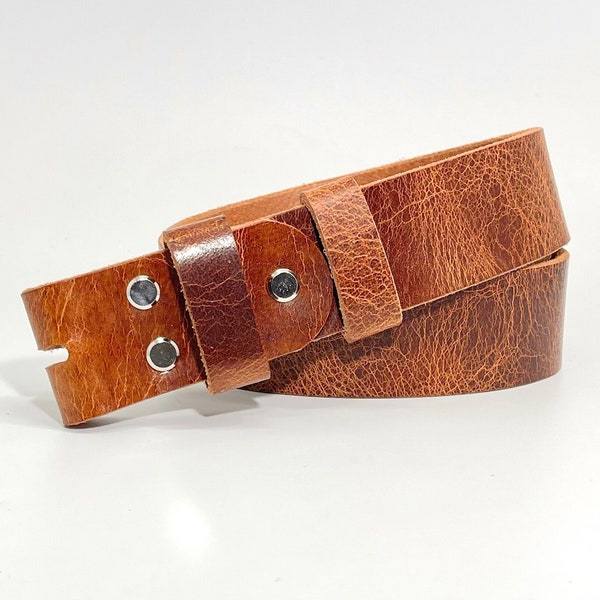 Heavy Duty Leather Belt without buckle with length variation | Handmade Belt Strap  1-1/2 Water Buffalo Belt | Gorgeous Leather Belt