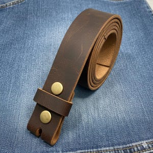 Vintage Buffalo Leather Belt 1.5" – Multiple Colors – Western Style – USA Made Crazy Horse