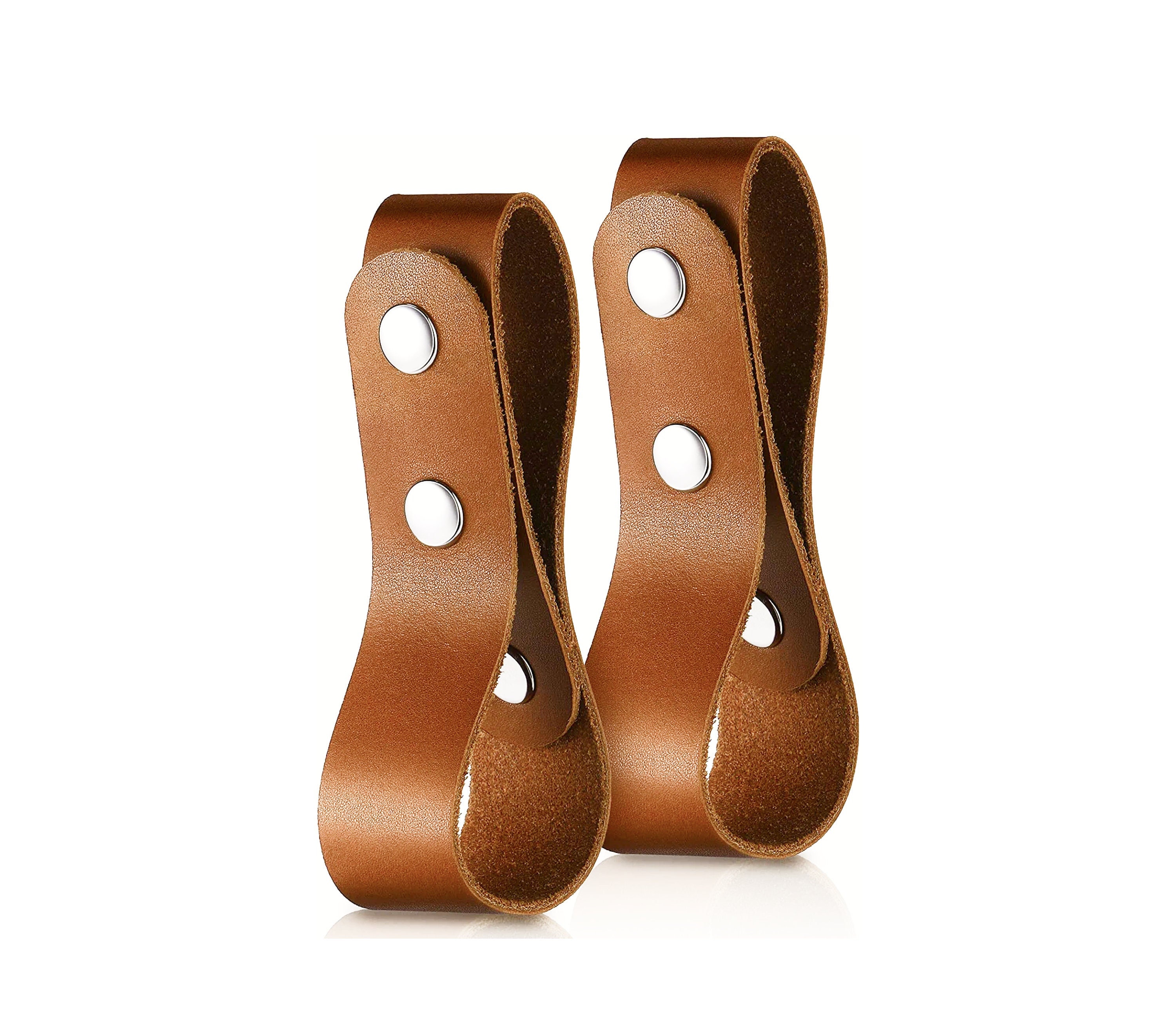 4 Stück Leder Peitschenholster Schwarz - Indiana Jones Style Halter