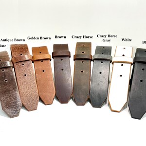Vintage Buffalo Leather Belt 1.5" – Multiple Colors – Western Style – USA Made image 12