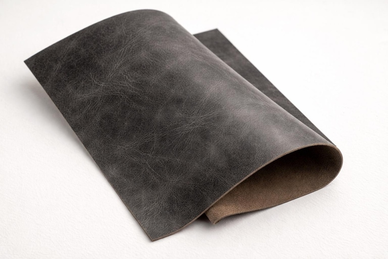 Water Buffalo Belt Blanks 8 10 oz Leather Straps 50 60 Inch No Holes Crazy Horse Gray
