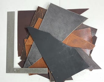 Buffalo Leather Scraps 2 lb Bag 8 10 oz Mixed Colors Leather Pieces