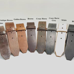 Handmade Water Buffalo Leather Belt | Gunmetal Buckle, Made in USA image 7