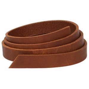 May include: A roll of brown leather strap, approximately 1 inch wide, for crafting projects.