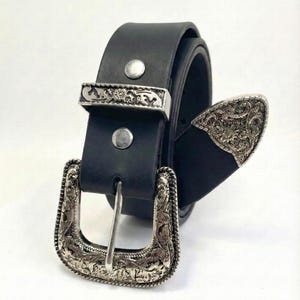Western Leather Belt 1" (25mm) | Tapered Ranger Belt | Cowboy Rodeo Mens leather belt | Genuine Leather Belt for men and women image 5
