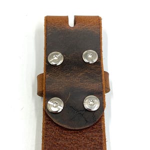 Handmade Water Buffalo Leather Belt | Gunmetal Buckle, Made in USA image 4