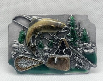 Vintage Belt Buckle for Fisherman / Fisherman Fish Sport /A Gift for a Stylish Fisherman / A Gift for a Man