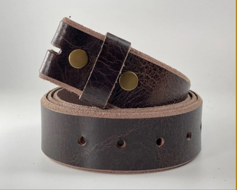 Vintage Look Belt Without Buckle Buffalo Leather Premium Western Belt ...