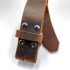 Handmade Water Buffalo Leather Belt | Gunmetal Buckle, Made in USA Crazy Horse