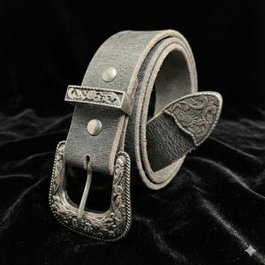 Western Leather Belt 1" (25mm) | Tapered Ranger Belt | Cowboy Rodeo Mens leather belt | Genuine Leather Belt for men and women image 13