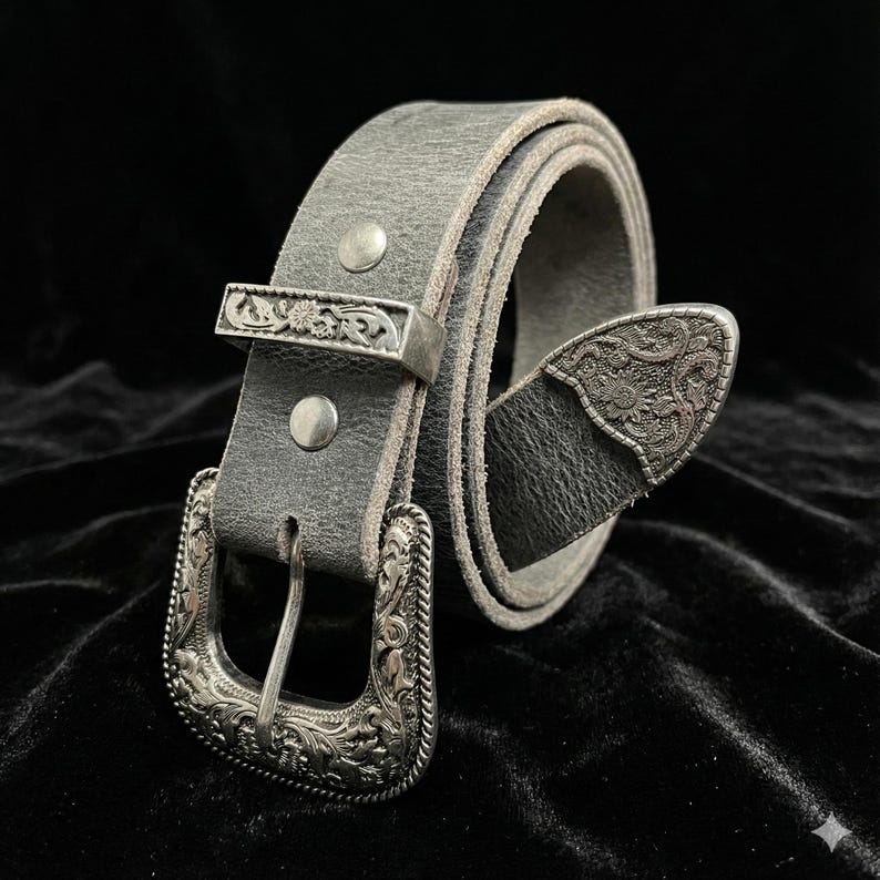 Western Leather Belt 1" (25mm) | Tapered Ranger Belt | Cowboy Rodeo Mens leather belt | Genuine Leather Belt for men and women image 13