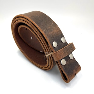 Cinturón de Cuero de Búfalo Hecho a Mano | Hebilla Gunmetal | Hecho en EE. UU.