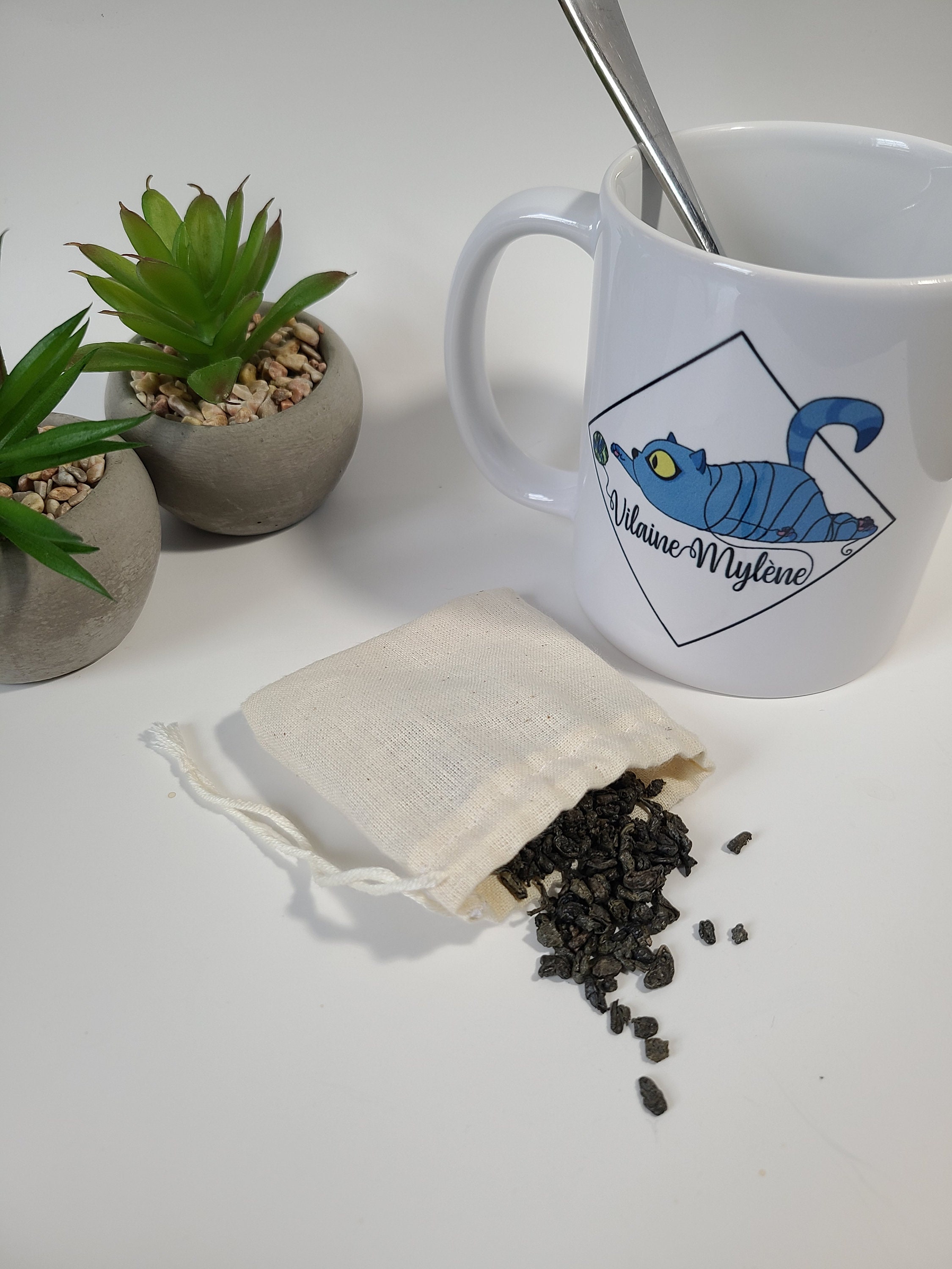 Pair of Tea Bags made of 100 Organic Cotton Etsy