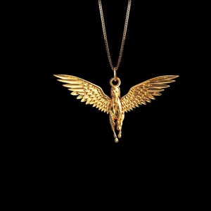 MINI Pegasus Pendant - Solid Gold Pegasus Necklace, Mythical Horse Jewelry, Symbol Of Freedom – Made In USA